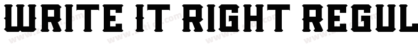 Write It Right Regul字体转换